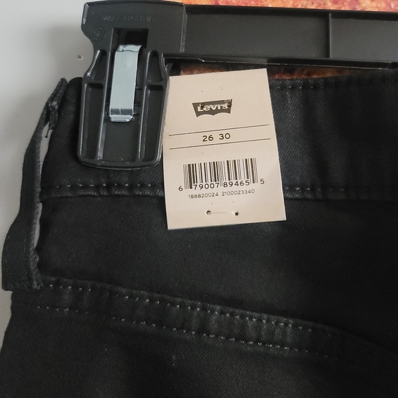 Levi's High Rise Black Jeans Sleek Silhouette | Size 26 X 30 - Picture 7 of 10